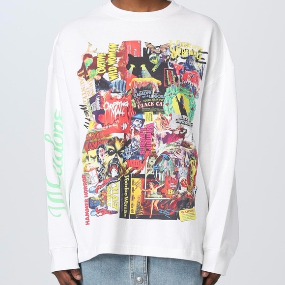 We11done| Oversized Graphic Print Shirt - Picture 1 of 4